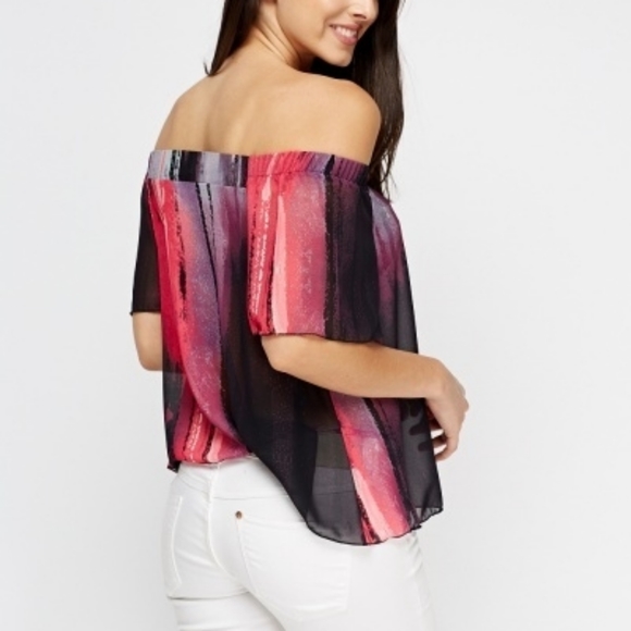Printed Sherr Off Shoulder Top - Picture 3 of 6